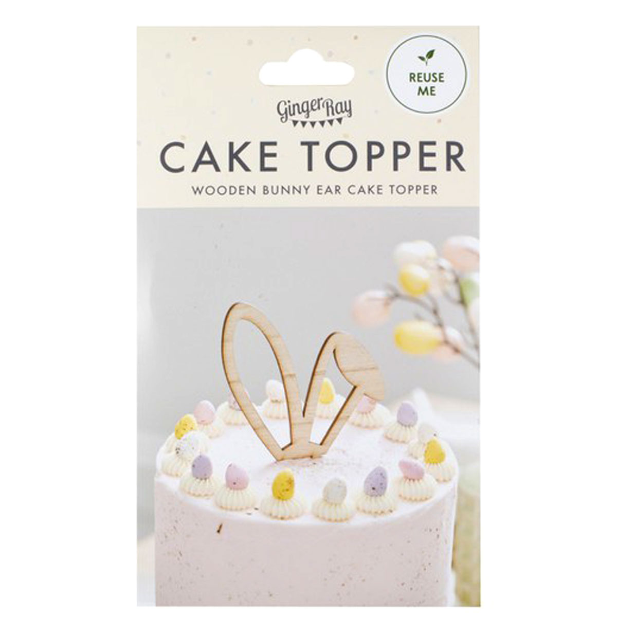 Ginger Ray Cake Topper Bunny Ear - Hasenohren