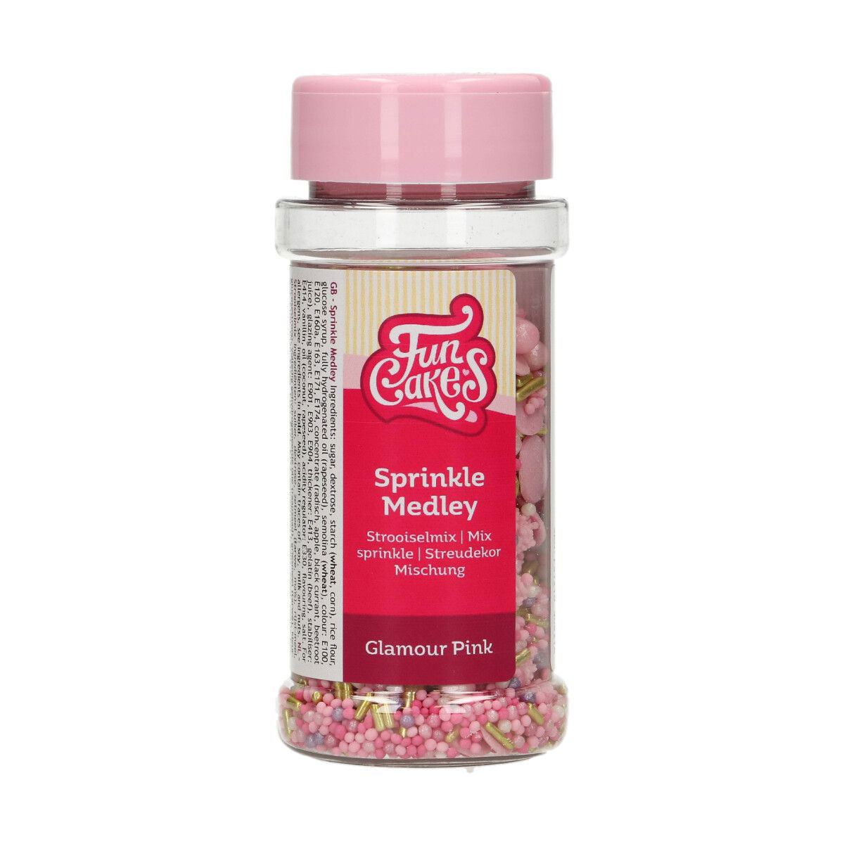 Funcakes Sprinkles Medley - Glamour Pink 65g