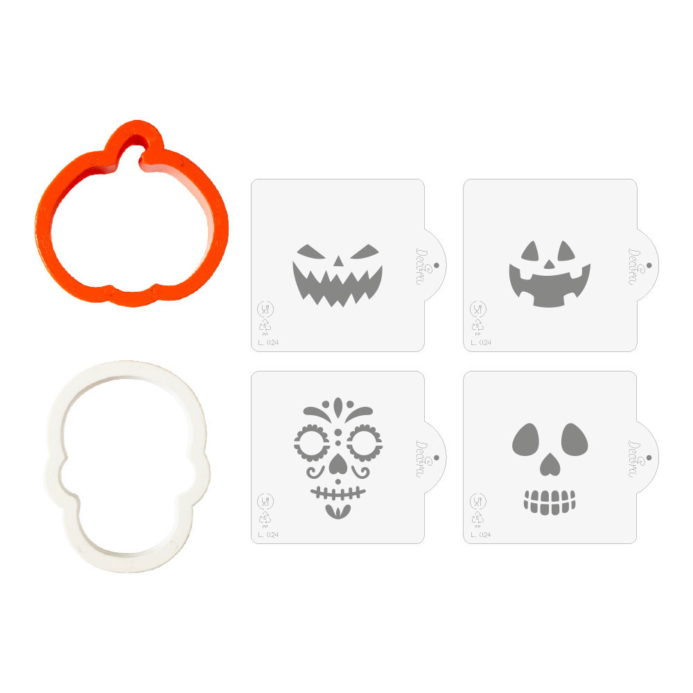 Decora Ausstecher und Schablonen Totenkopf