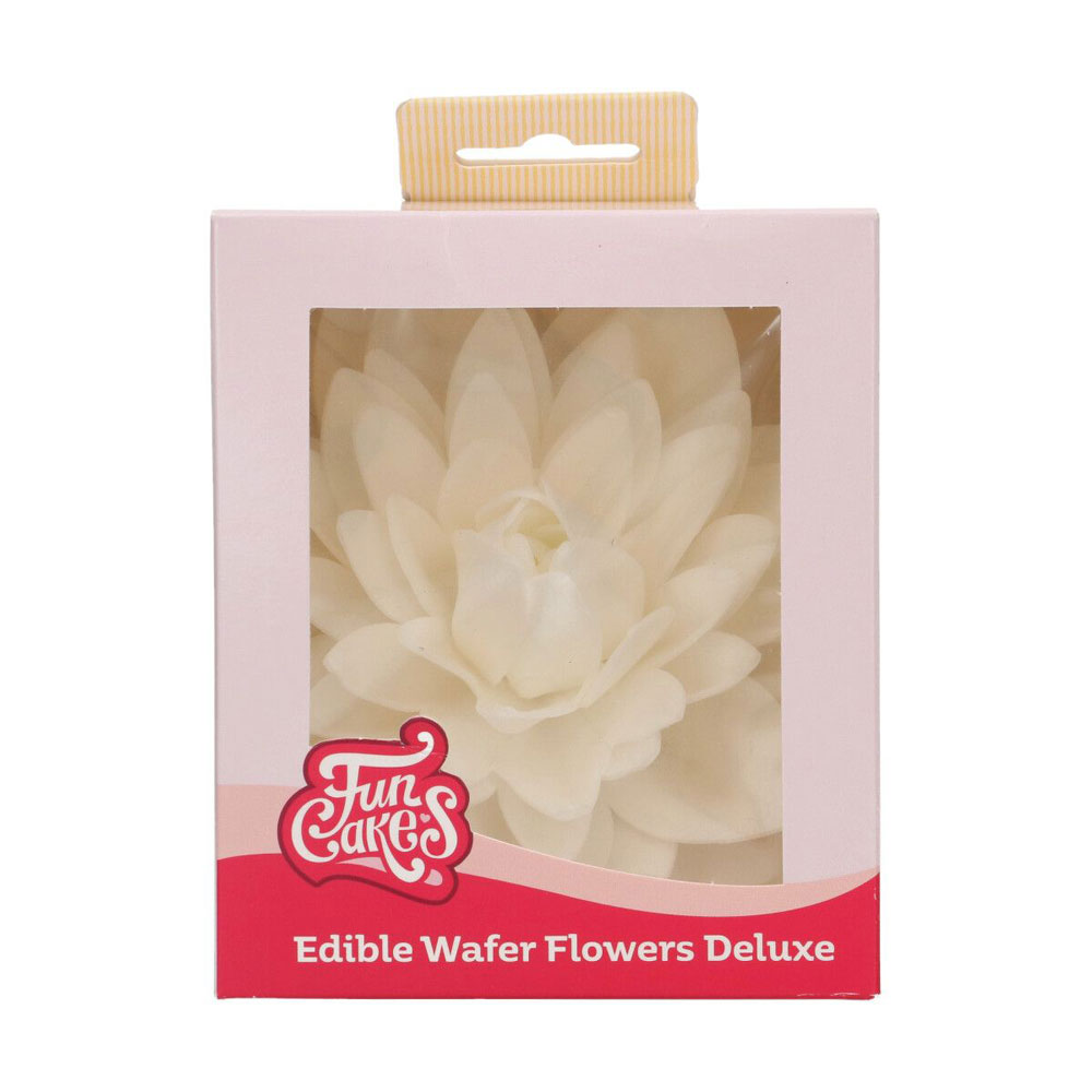 FunCakes Esspapier -Blume Deluxe Dahlie Weiß 12,5cm