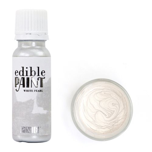 PME flüssige Lebensmittelfarbe - edible Paint White Pearl 20ml