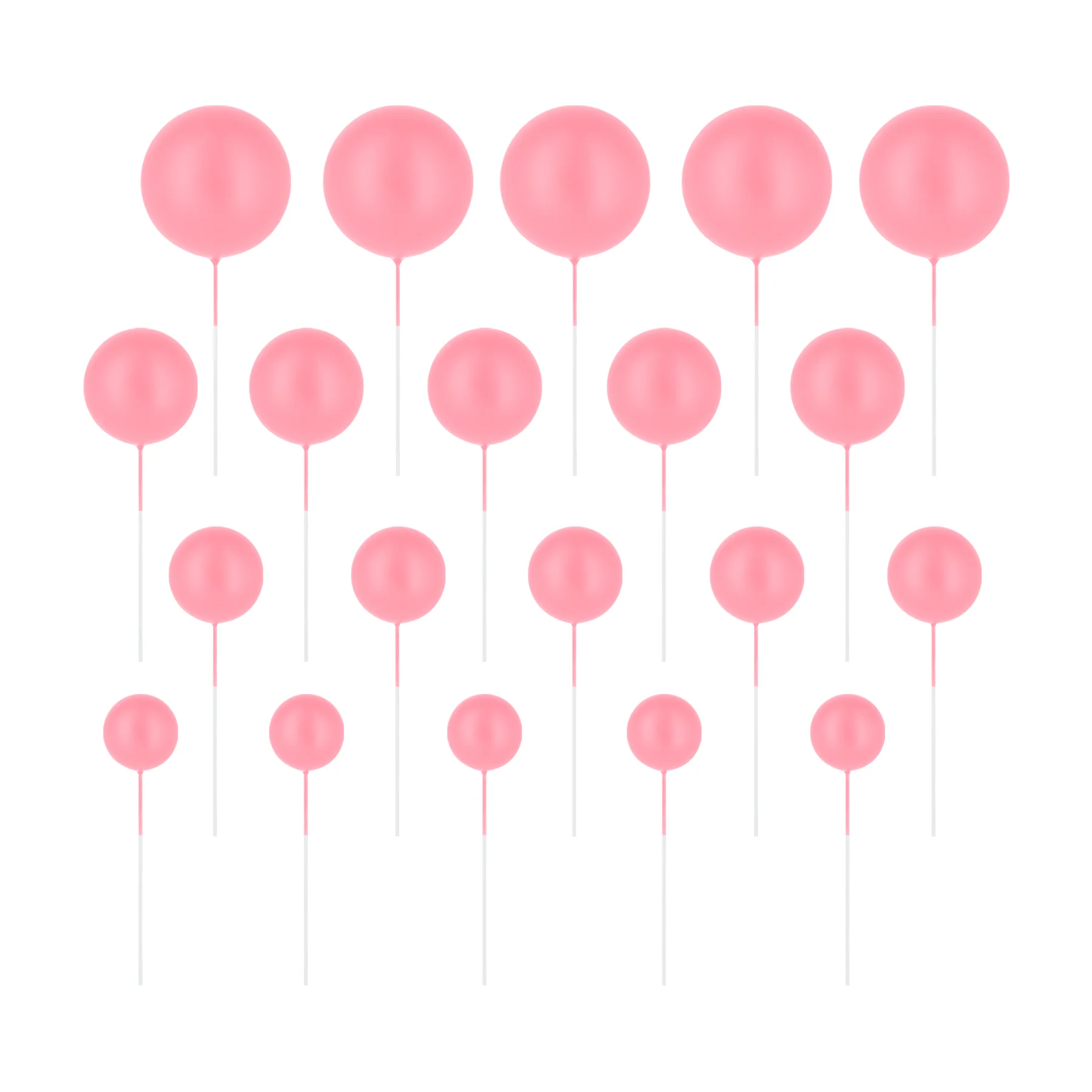 Cake Topper Bubbles Tortenstecker Matt Rosa 20 Stück