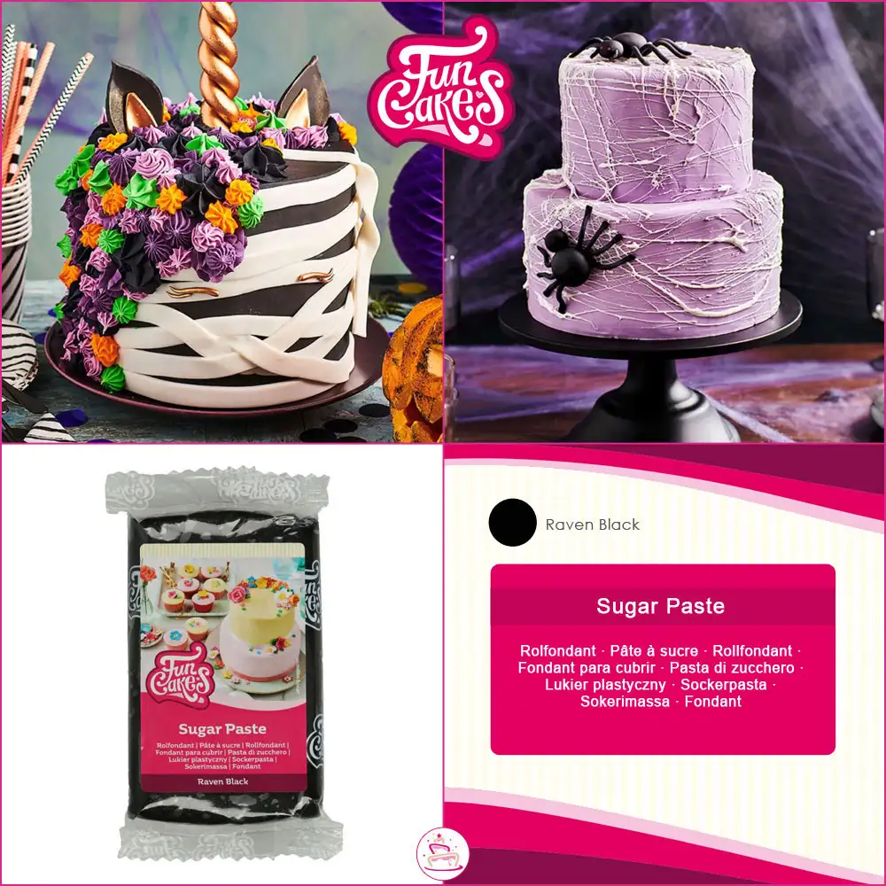 FunCakes Rollfondant Raven Black - 250g