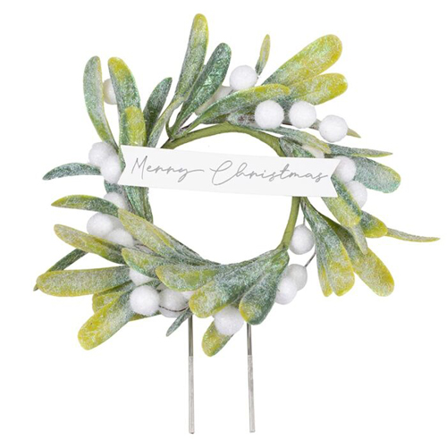 Dekorative Merry Christmas Cake Topper - Mistelzweig