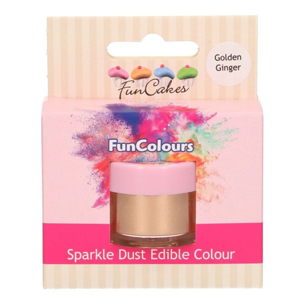 Funcakes Edible Sparkle Dust - Golden Ginger