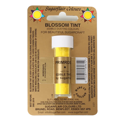 Sugarflair Puder, Primerose-Gelb, 7ml