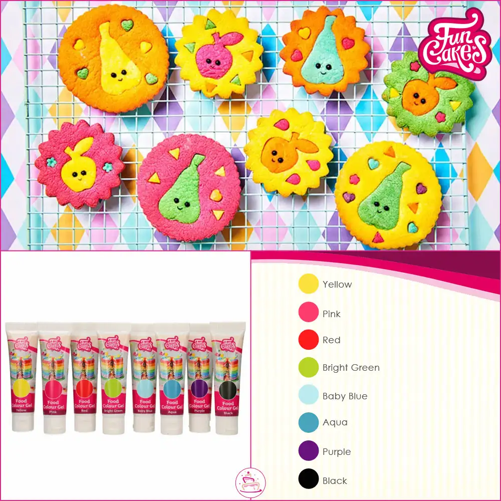 Funcakes Edible Funcolours Gel Set/8