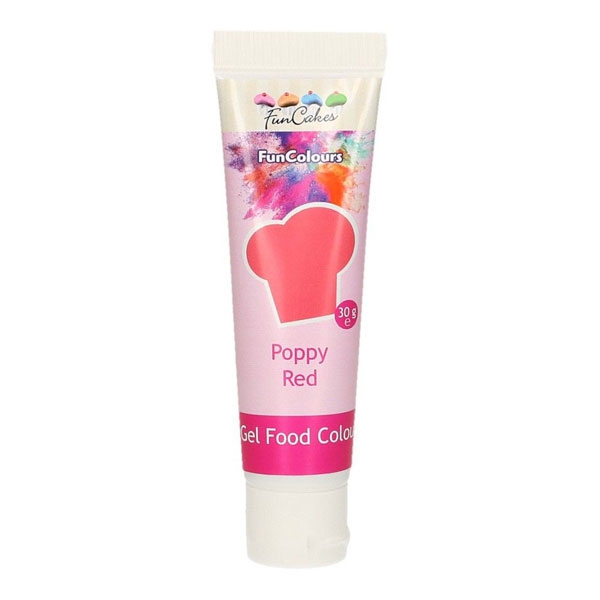 FunCakes Edible FunColours Gel - Poppy Red