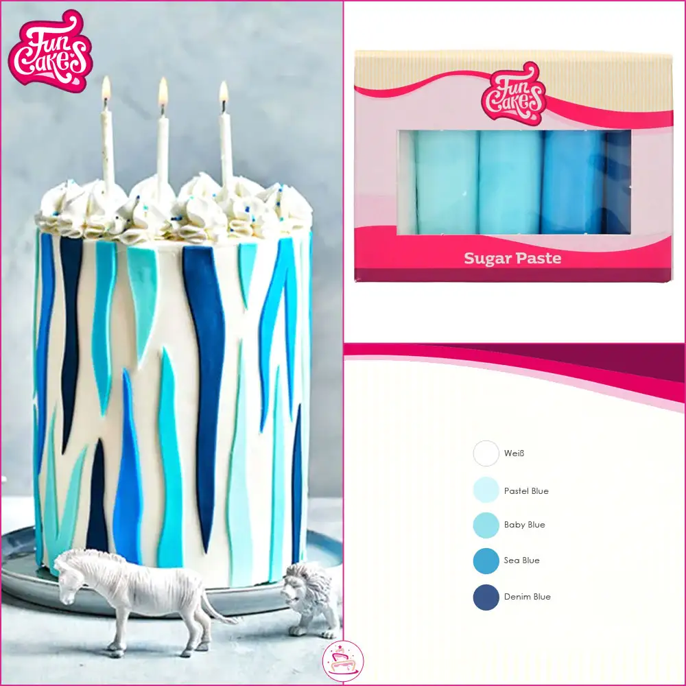 Funcakes Fondant kaufen Blau Multipack set