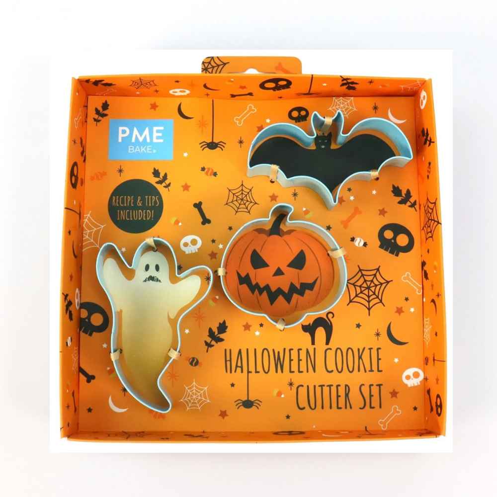 PME Halloween Ausstecherset  - Fledermaus, Gespenst & Kürbis