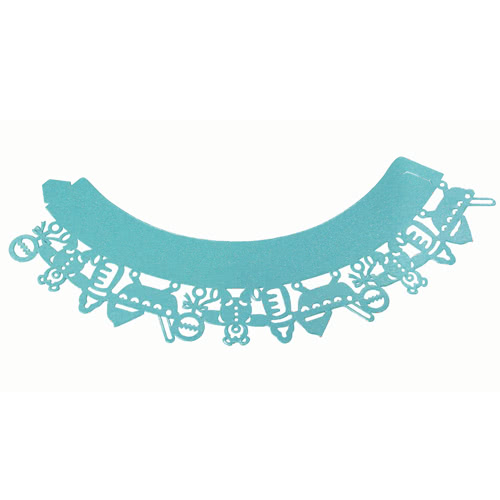 PME Cupcake Wrapper Baby - Blue 12 Stück