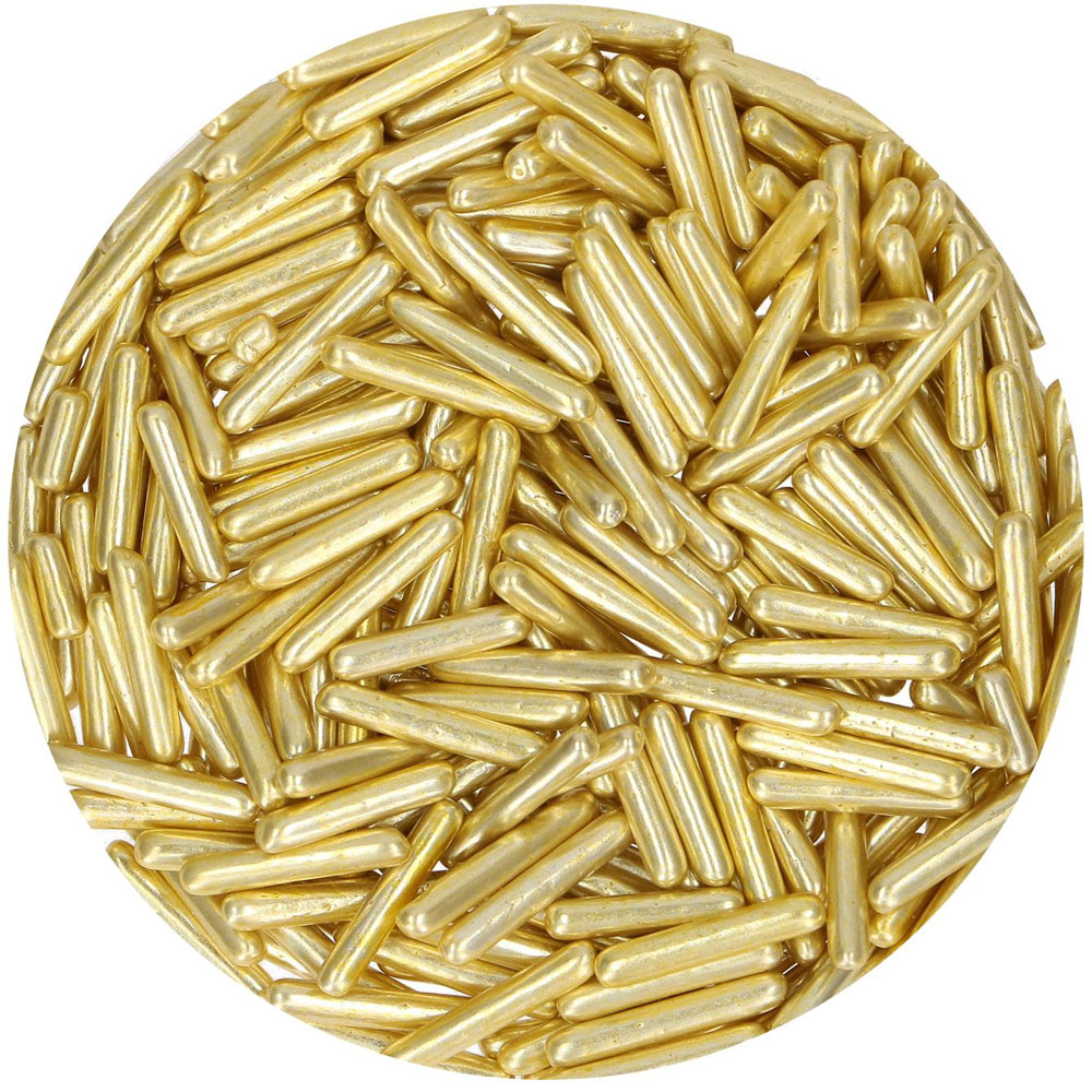 FunCakes Metallic Sugar Rods XL -Yellow Gold- 70g
