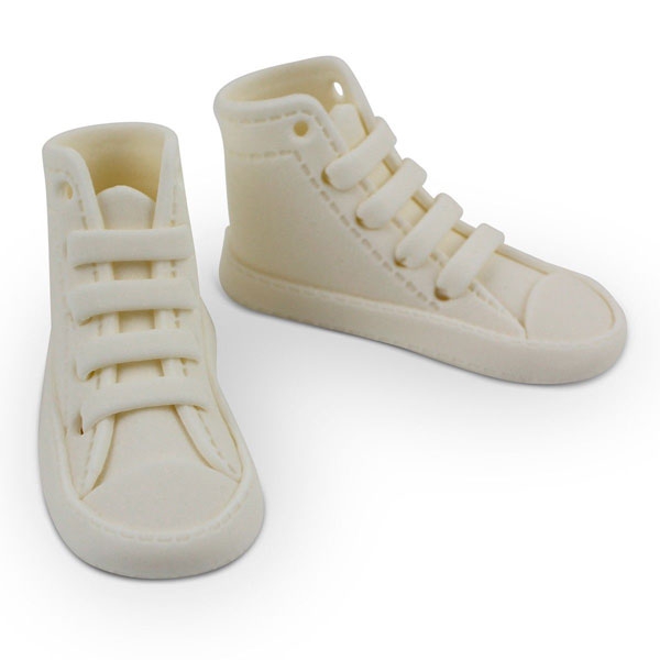 PME Edible Cake Topper High Cut Sneaker - White