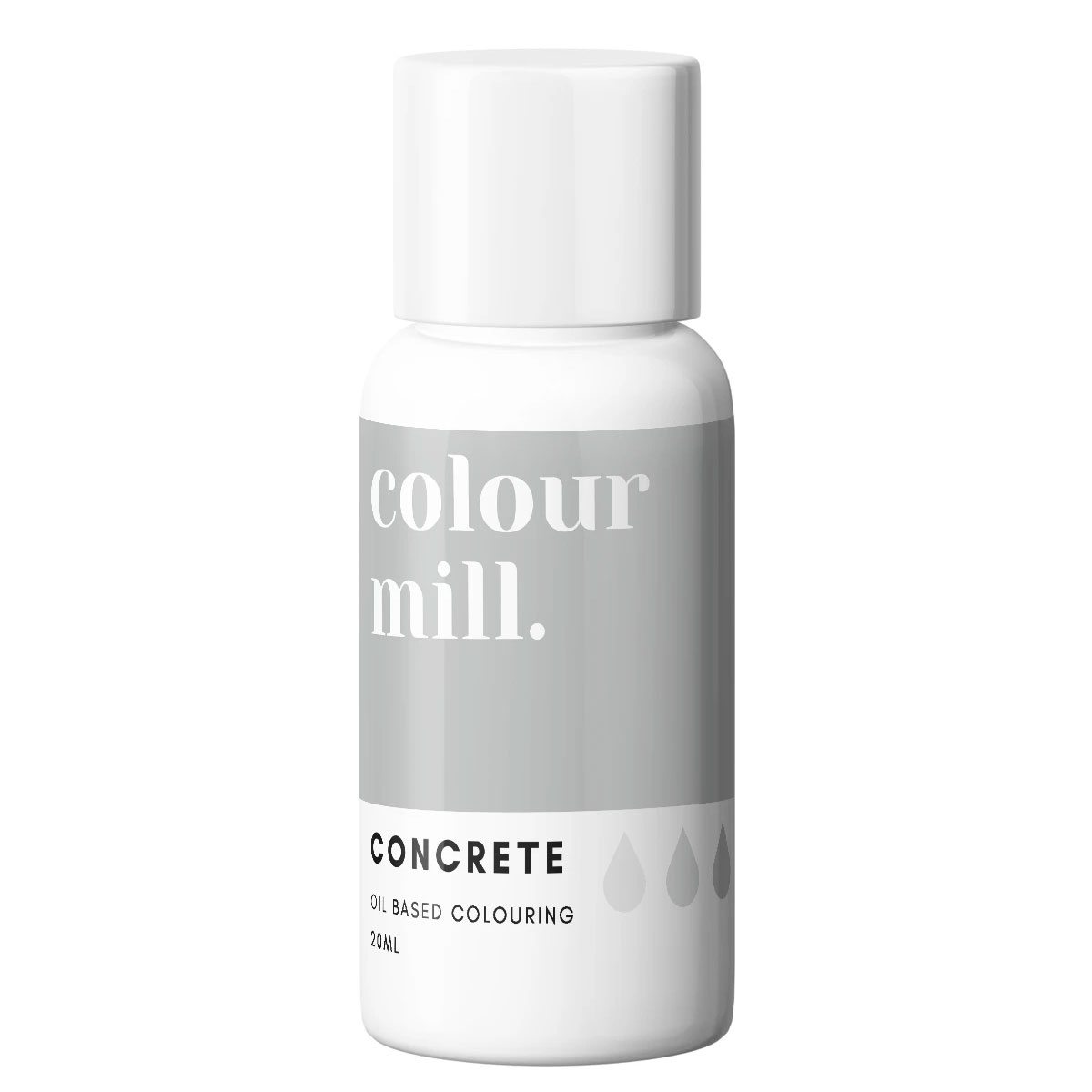 Colour Mill fettlösliche Lebensmittelfarbe Concrete Grau