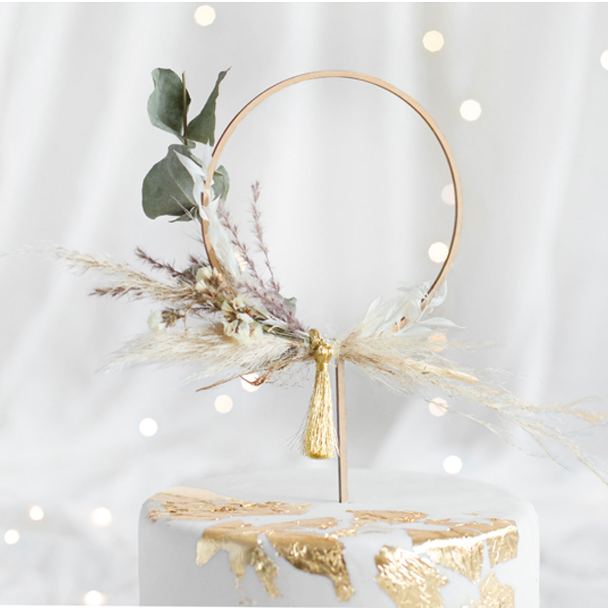 Partydeco Holz Cake Topper - Kreis