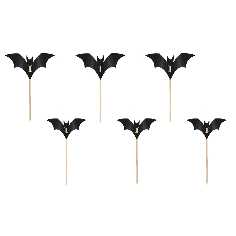 Fledermaus-Muffin-Dekoration, schwarz, 3,6-4,7 cm