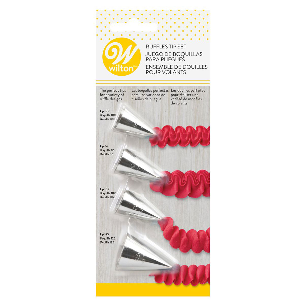 Wilton Tüllen-Set Rüschen #100, # 86, #102, #125