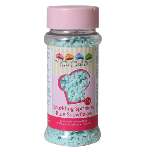 Funcakes Zuckerdeko Schneeflocken Blau