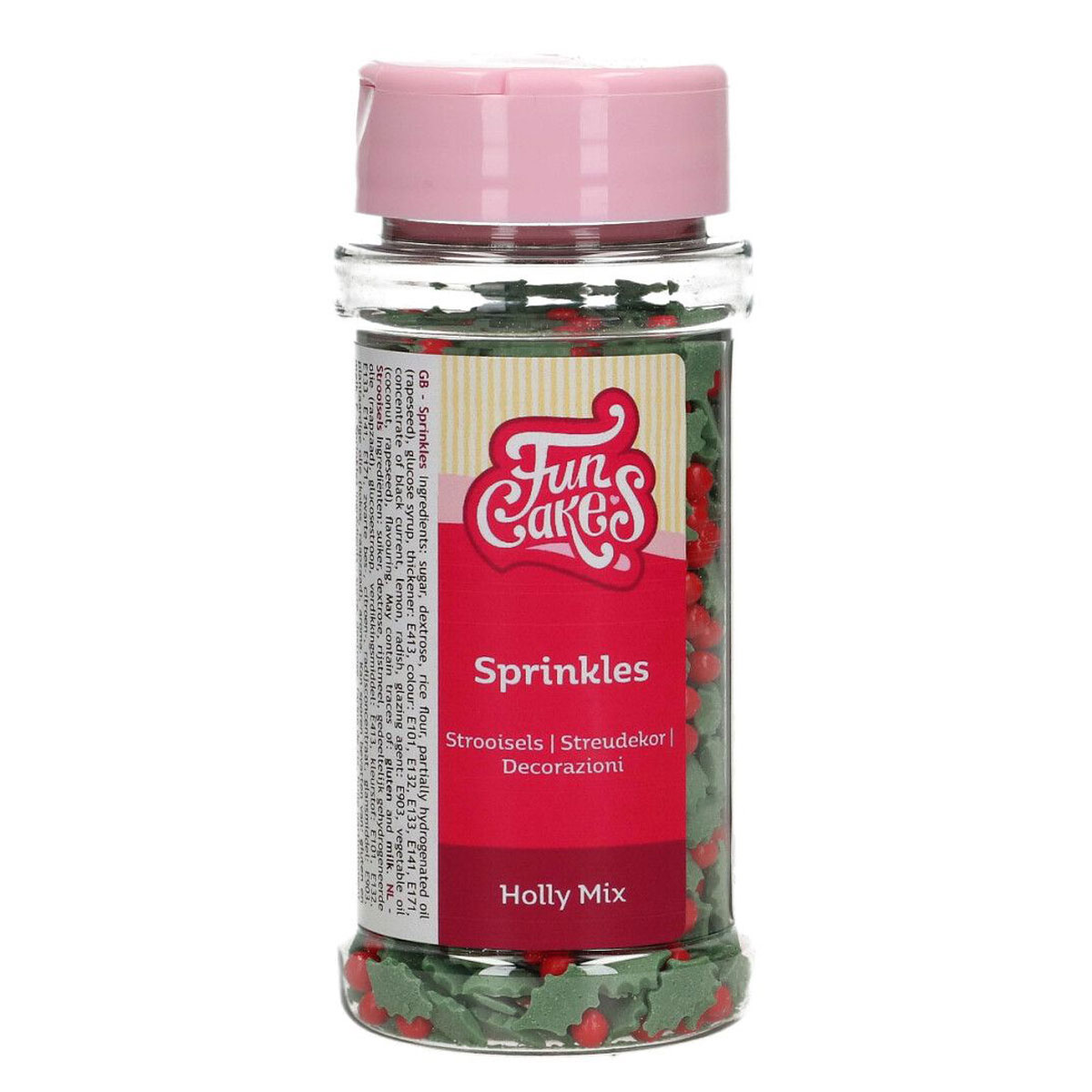 FunCakes Zuckerstreusel Holly Mix 55g