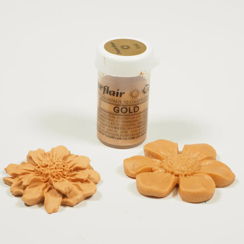 Sugarflair Satin Paste - Pastenfarbe Gold 25g