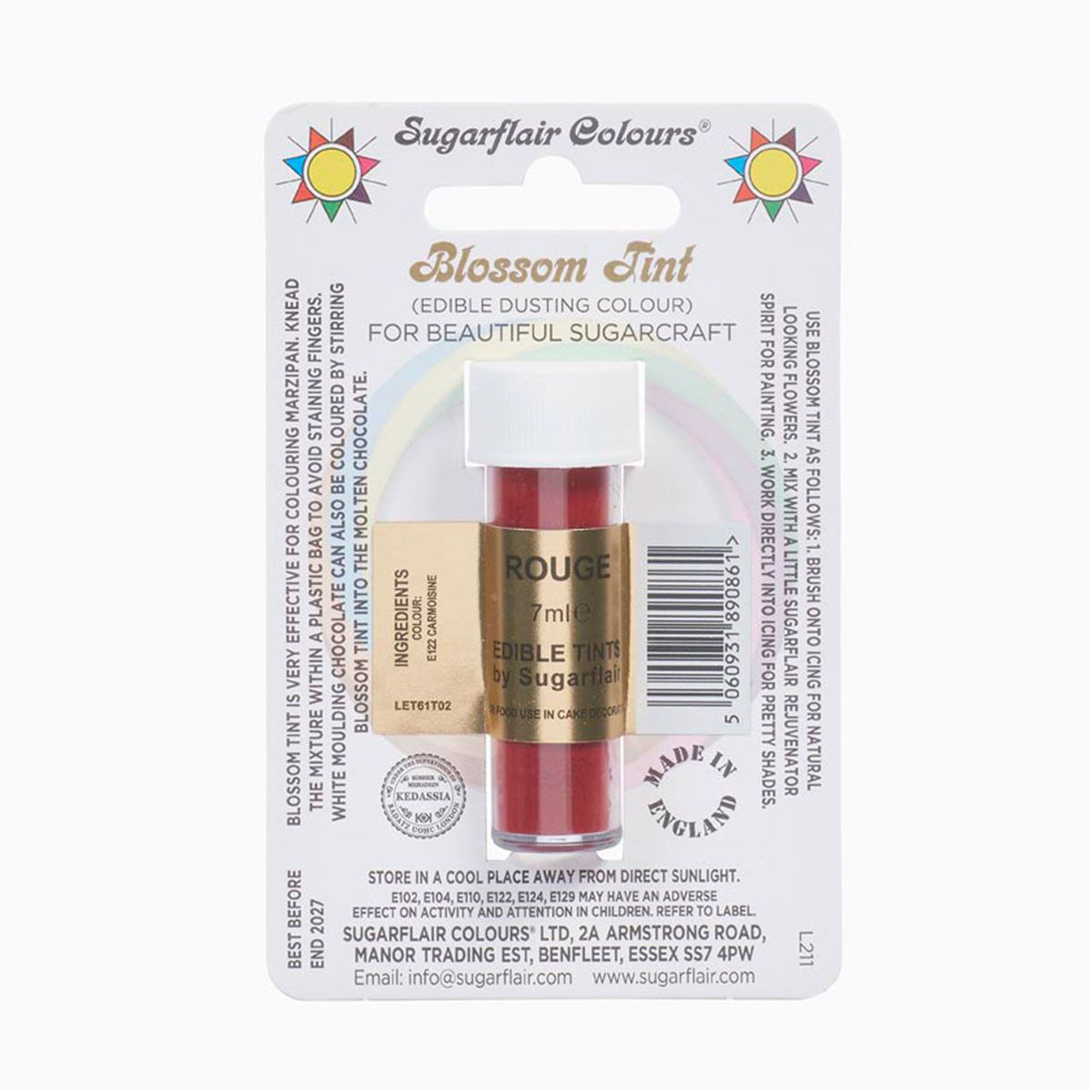 Sugarflair Puder Rouge 7ml