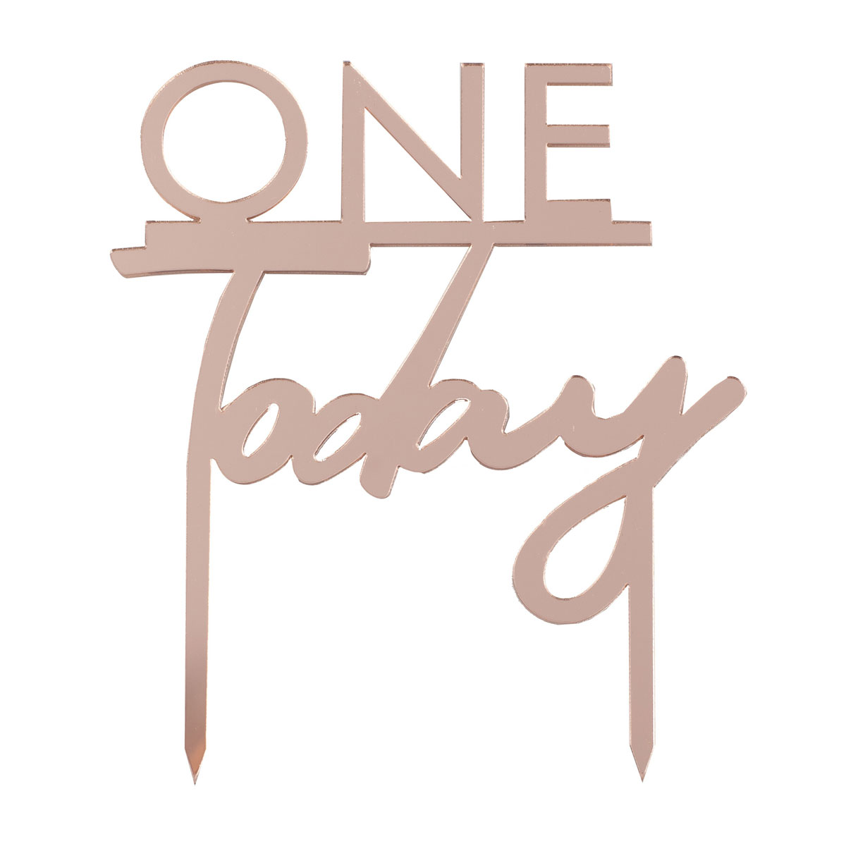 Ginger Ray  Cake Topper "ONE Today" - MINI - Rose Gold