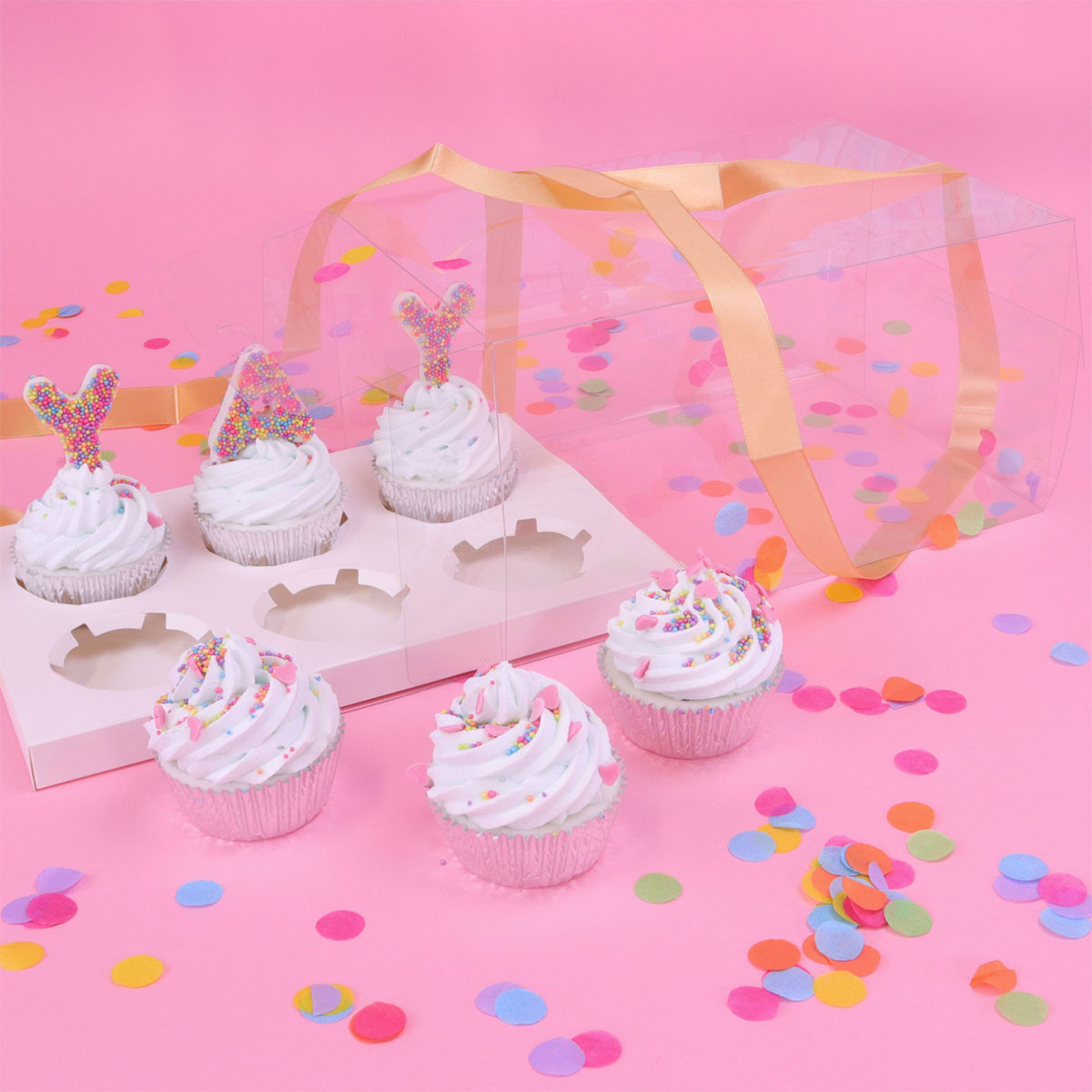 PME Crystal Cupcake Box - 6 Cupcakes