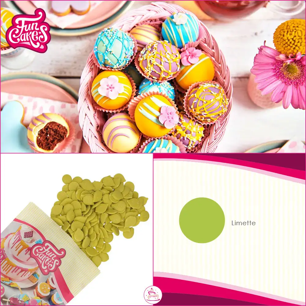Funcakes Deko Melts - Limettengrün 250g