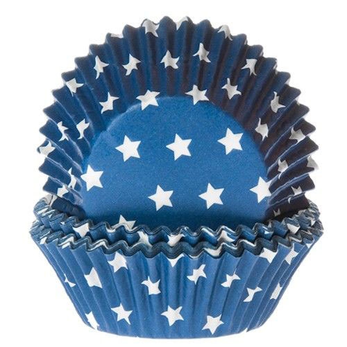 House of Marie Backing Cups - Stern Blau 50 Stück