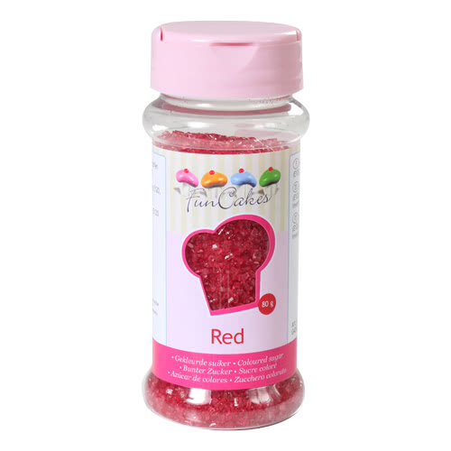 FunCakes Streudeko bunter Zucker - Rot
