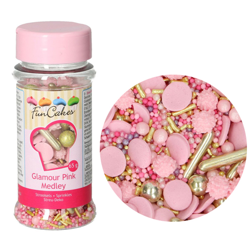 Funcakes Sprinkles Medley - Glamour Pink 65g