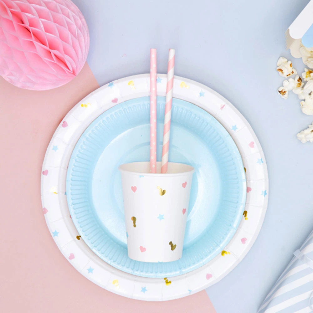 Gender Reveal Partydeco Pappbecher - 6 Stück