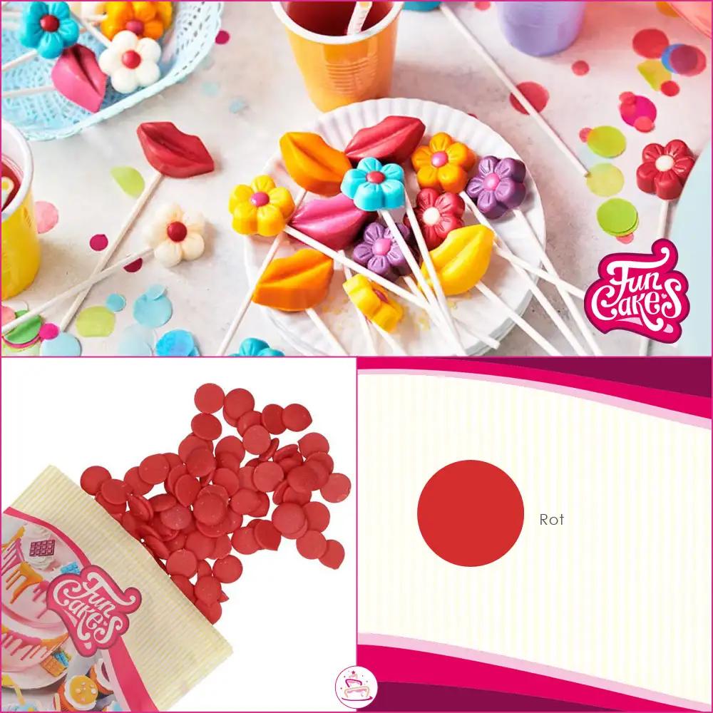 Funcakes Deko Melts - Rot 250g