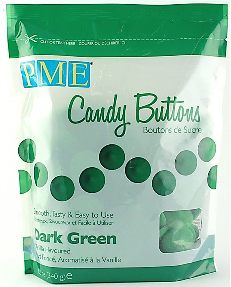 PME Candy Buttons Vanilla – Dark Green