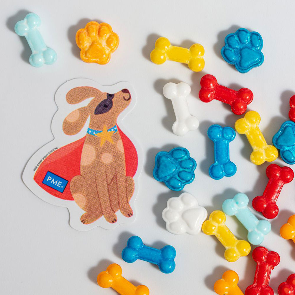 3D Sprinkle Charms von PME - Pfoten & Knochen 25g 