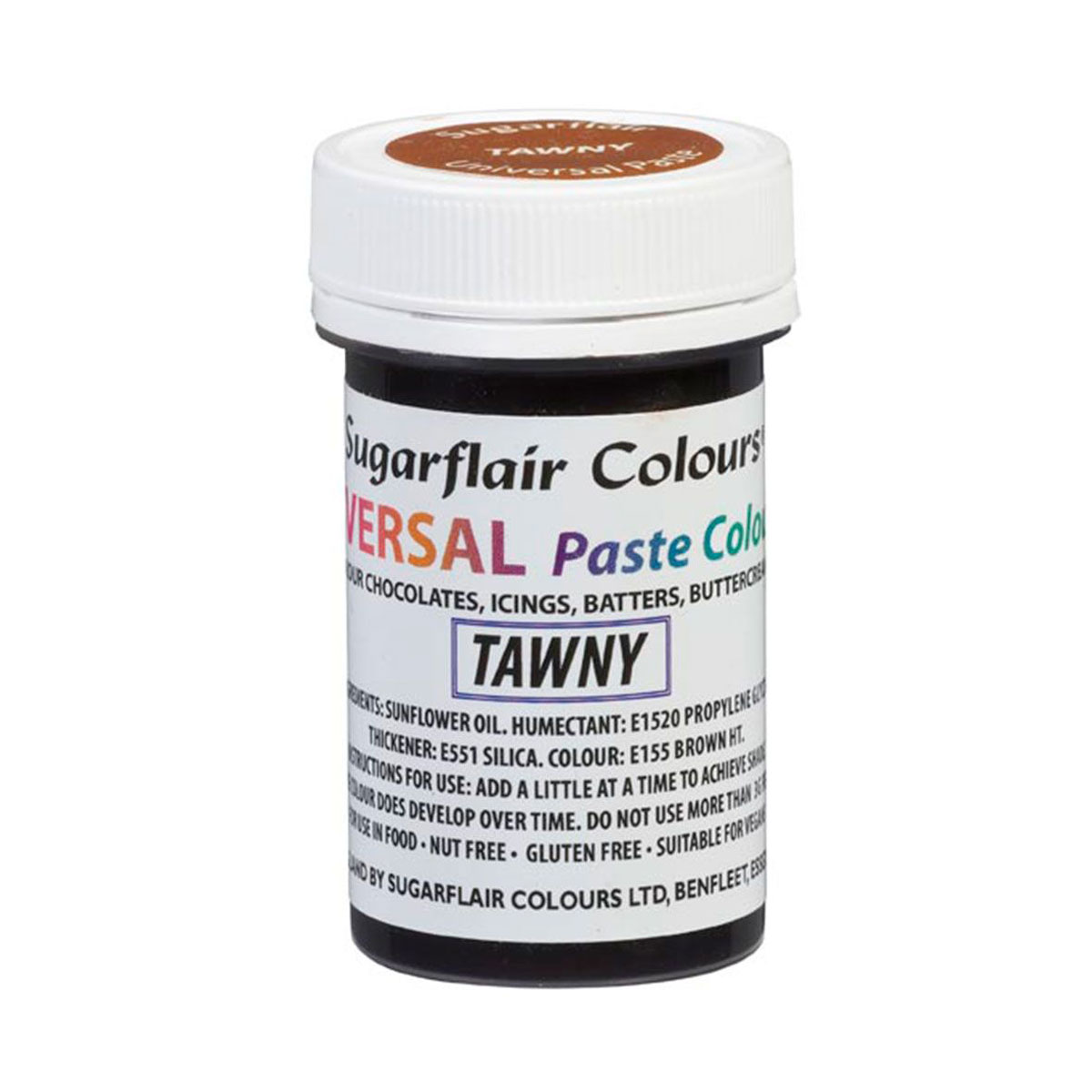 Sugarflair Universal-Pastenfarben - Tawny  22g 