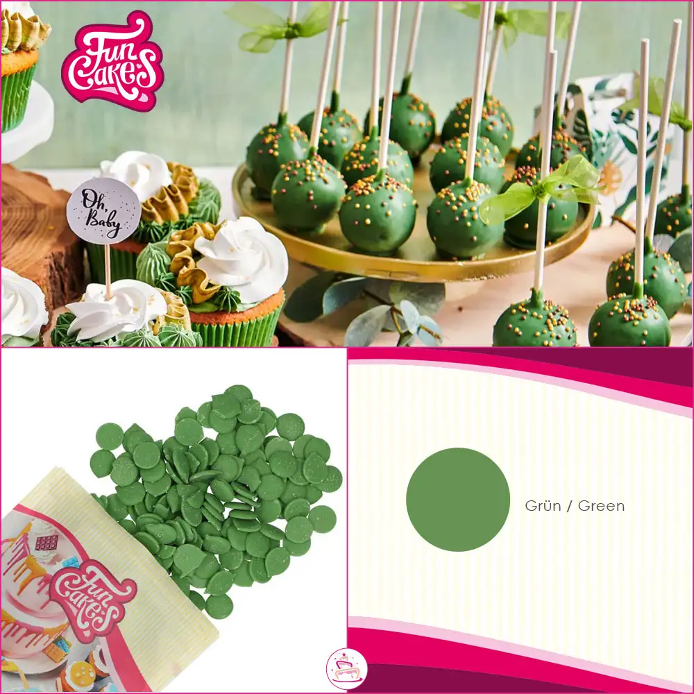 Funcakes Deko Melts - Grün 250g