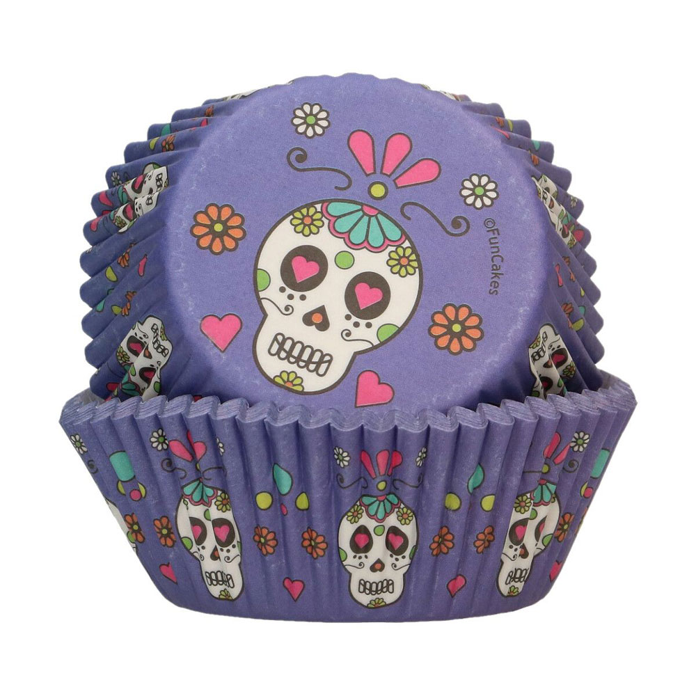 FunCakes Muffinförmchen „Day of the Dead“, 48 Stück