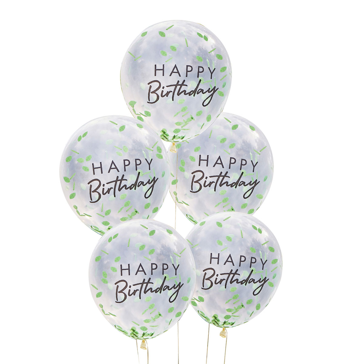 Ginger Ray Happy Birthday Ballon - Blatt Konfetti
