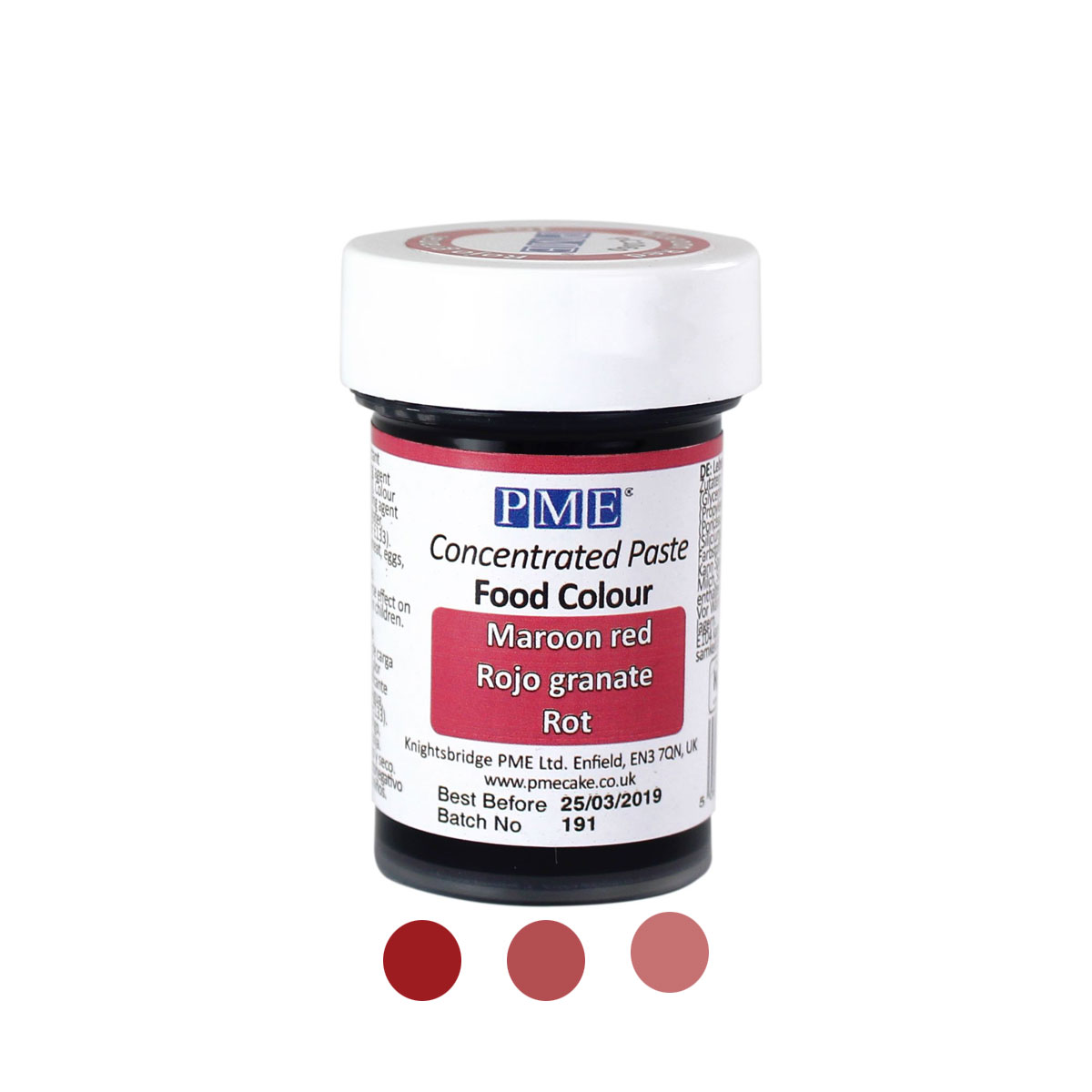 PME Paste Colour - Maroon Red 25g