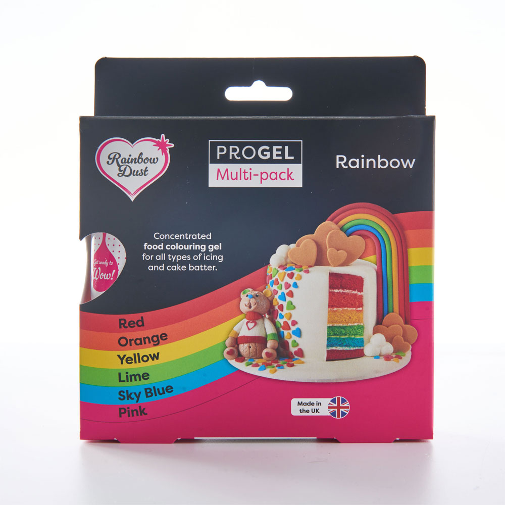 RD ProGel Lebenmittelfarbe Multipack - Regenbogen