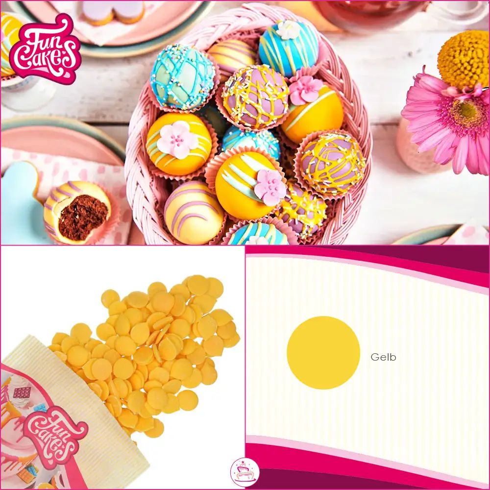 Funcakes Deko Melts - Gelb 250g