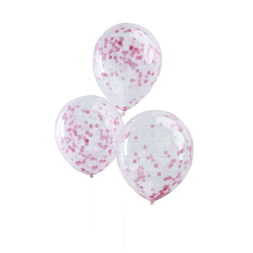 Ginger Ray Konfetti Luftballons - Rosa