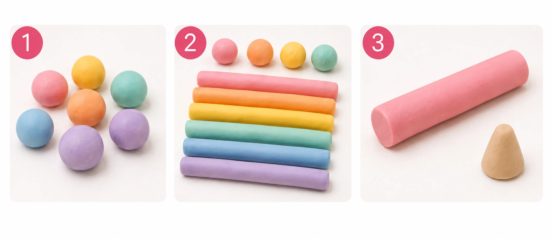 Bunstifte aus Fondant modellieren