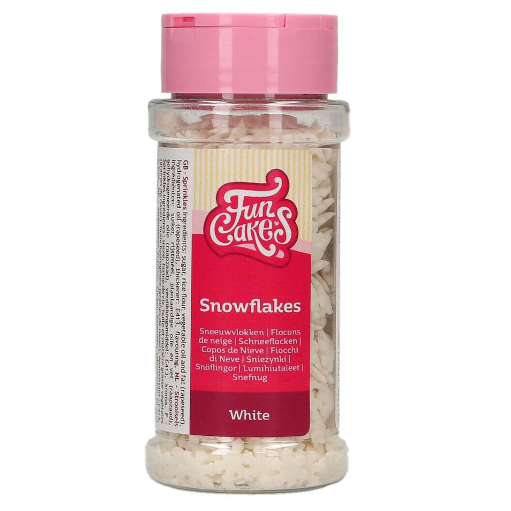 FunCakes Streusel Snowflakes Weiß 50g