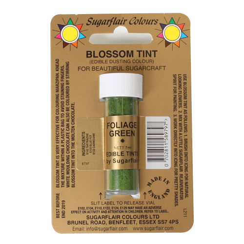Sugarflair Puder Foliage Green, 7ml
