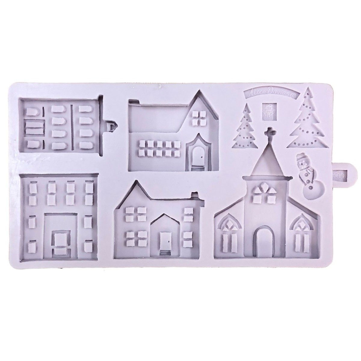 Karen Davies Silikonform - Winterdorf - Winter Village