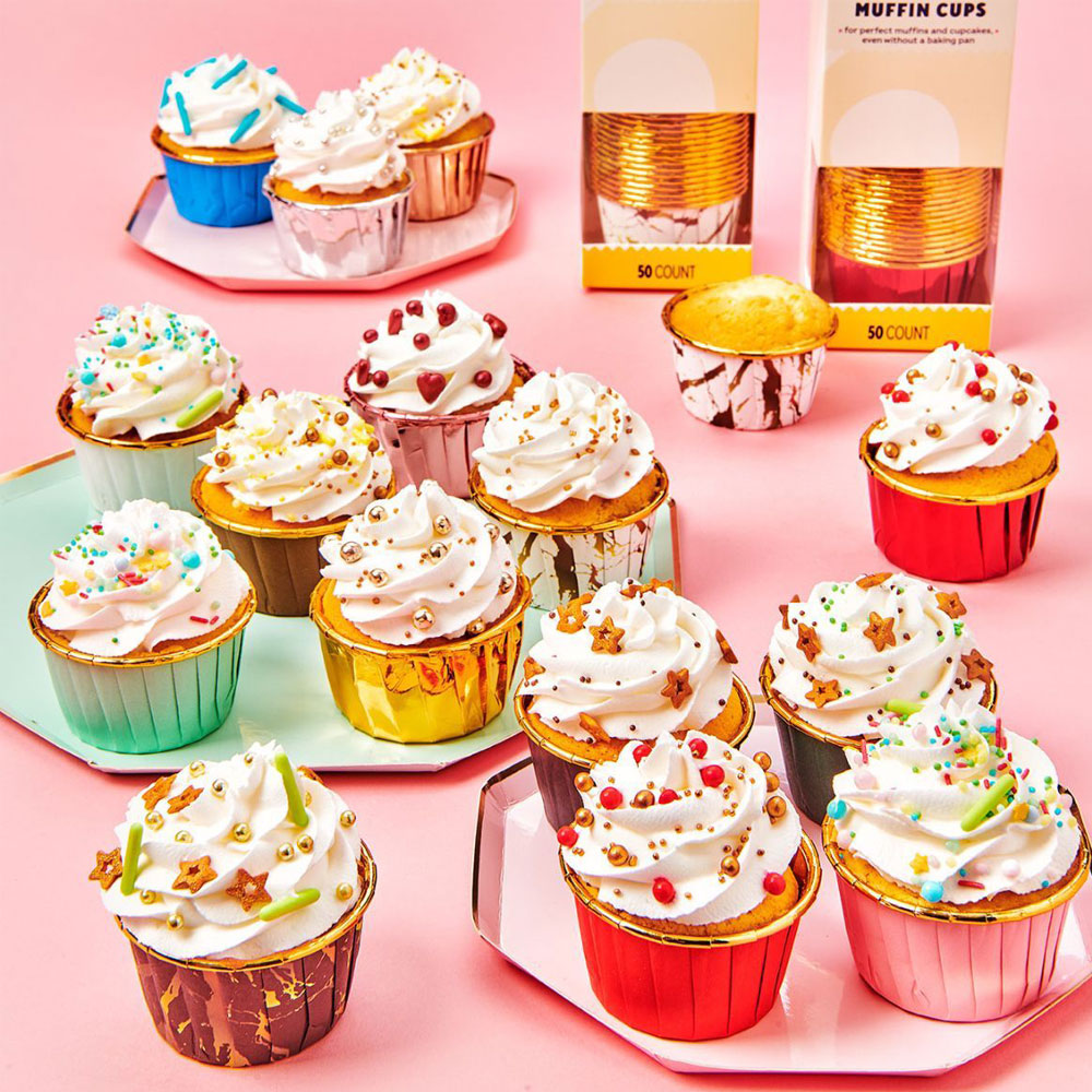 Wilton stabile Muffinförmchen Rose Metallic 50 Stück