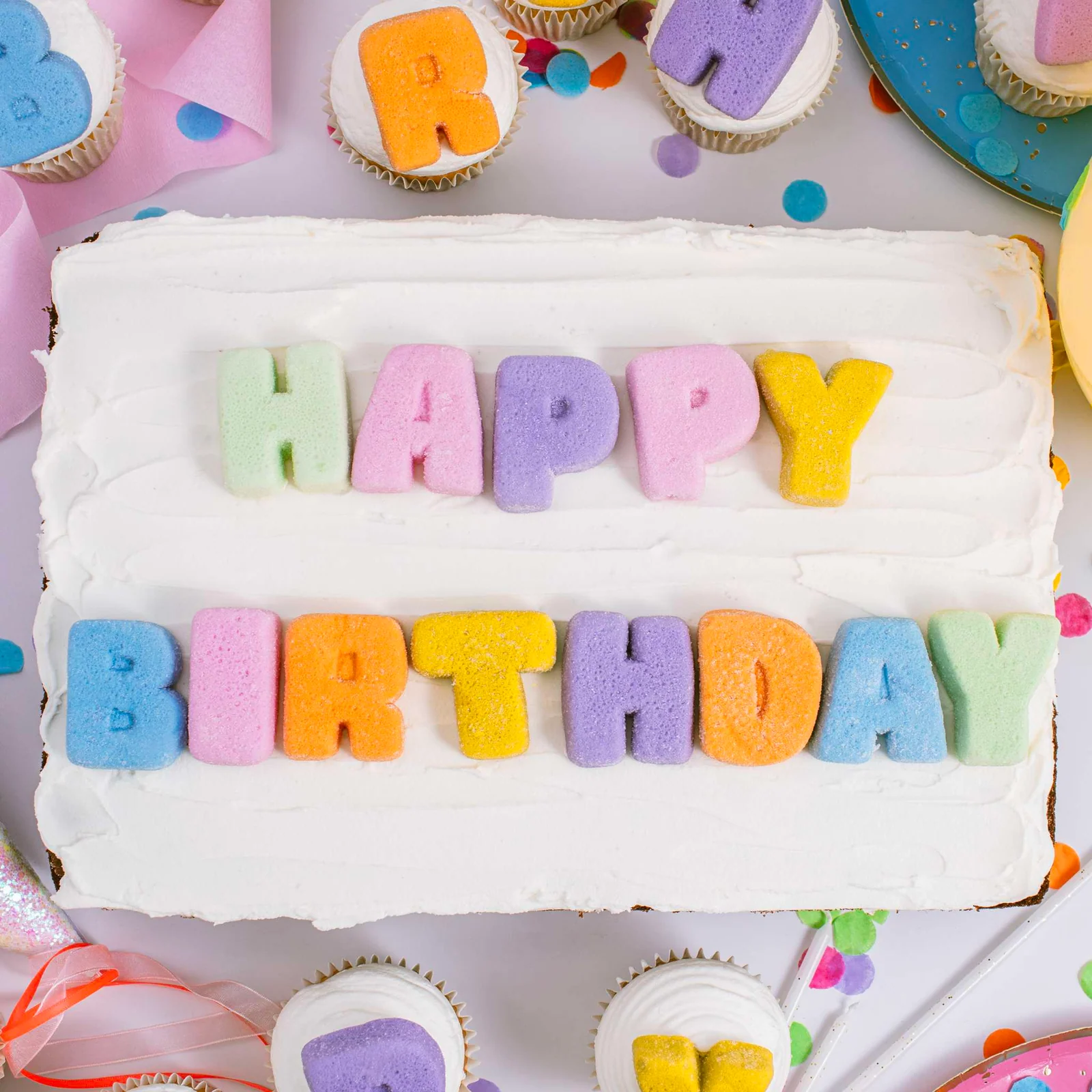  Mallows Marshmallow Buchstaben Happy Birthday 13 Stück