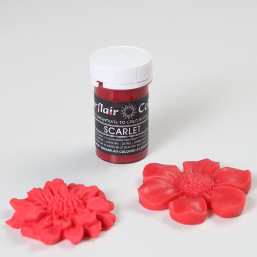 Sugarflair Pastell Pastenfarbe – Scarlet 25g